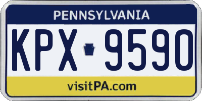 PA license plate KPX9590
