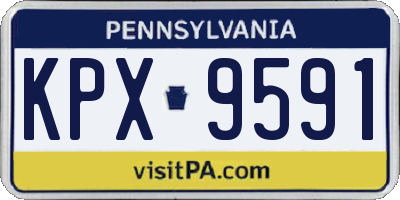 PA license plate KPX9591
