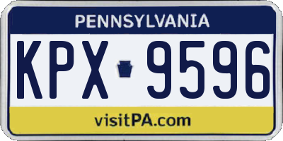 PA license plate KPX9596