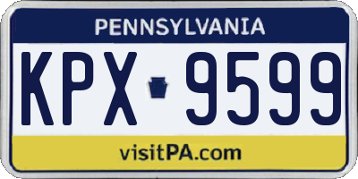PA license plate KPX9599