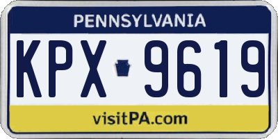 PA license plate KPX9619