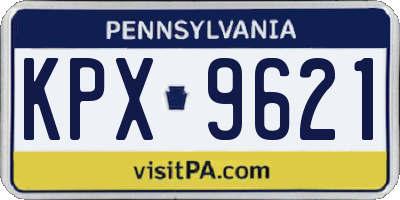 PA license plate KPX9621