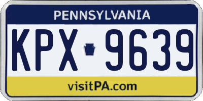 PA license plate KPX9639
