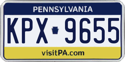 PA license plate KPX9655