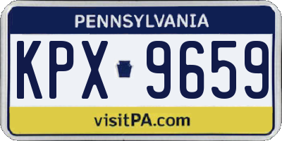 PA license plate KPX9659