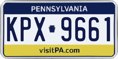 PA license plate KPX9661