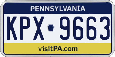 PA license plate KPX9663