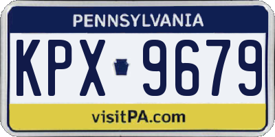 PA license plate KPX9679