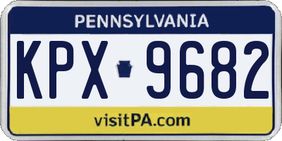 PA license plate KPX9682