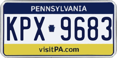 PA license plate KPX9683