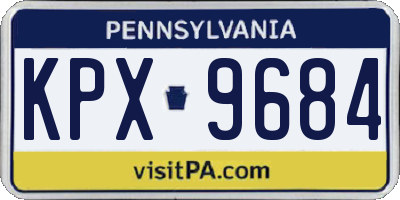 PA license plate KPX9684