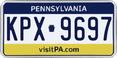 PA license plate KPX9697