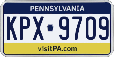 PA license plate KPX9709