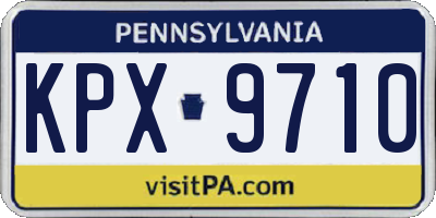 PA license plate KPX9710