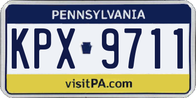 PA license plate KPX9711