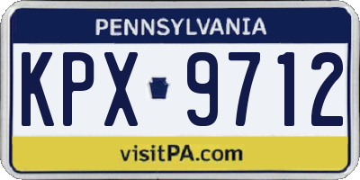 PA license plate KPX9712