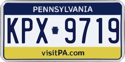 PA license plate KPX9719
