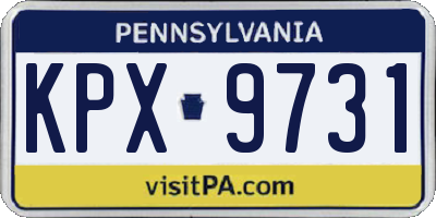 PA license plate KPX9731