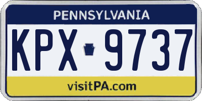 PA license plate KPX9737