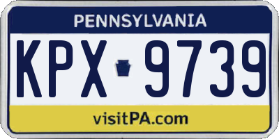 PA license plate KPX9739