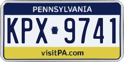 PA license plate KPX9741