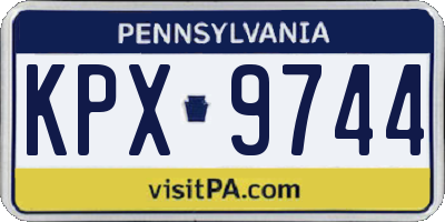 PA license plate KPX9744
