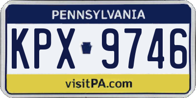 PA license plate KPX9746