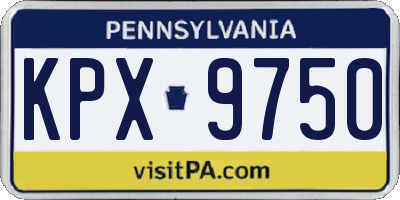 PA license plate KPX9750