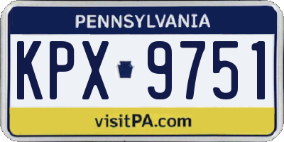 PA license plate KPX9751