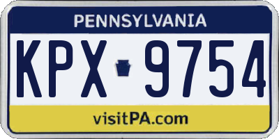PA license plate KPX9754