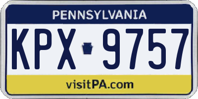PA license plate KPX9757