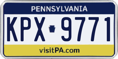 PA license plate KPX9771