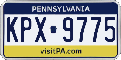 PA license plate KPX9775