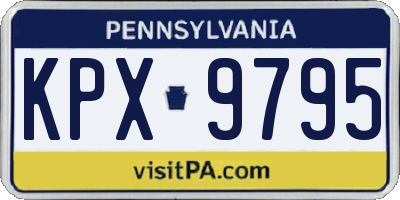 PA license plate KPX9795