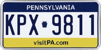 PA license plate KPX9811