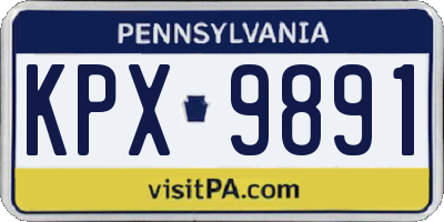PA license plate KPX9891