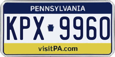 PA license plate KPX9960
