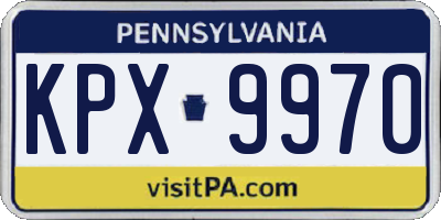 PA license plate KPX9970