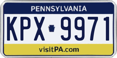PA license plate KPX9971