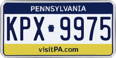 PA license plate KPX9975