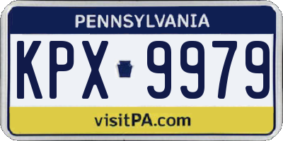 PA license plate KPX9979