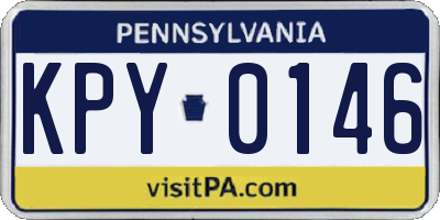 PA license plate KPY0146
