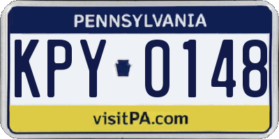 PA license plate KPY0148