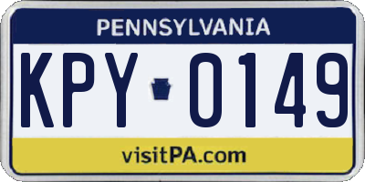 PA license plate KPY0149