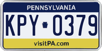 PA license plate KPY0379