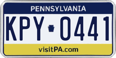 PA license plate KPY0441