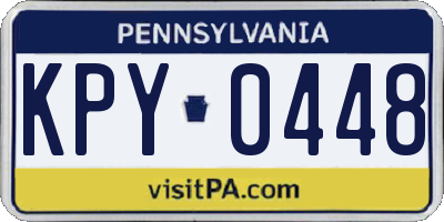 PA license plate KPY0448