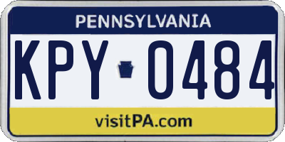 PA license plate KPY0484