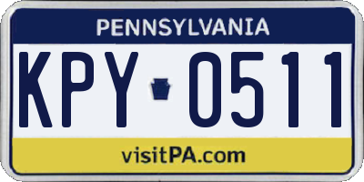PA license plate KPY0511