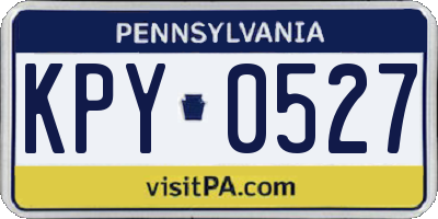 PA license plate KPY0527